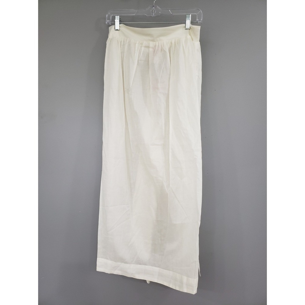 NEW SPANX S/M Cream‎ Look At Me Core Slims Cotton Swim Cover Up Skirt Maxi